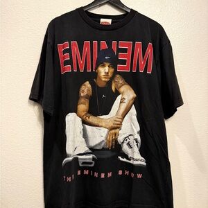 90s Eminem Black The Eminem Show Men’s Vintage Rap Tshirt XL 23x28.5